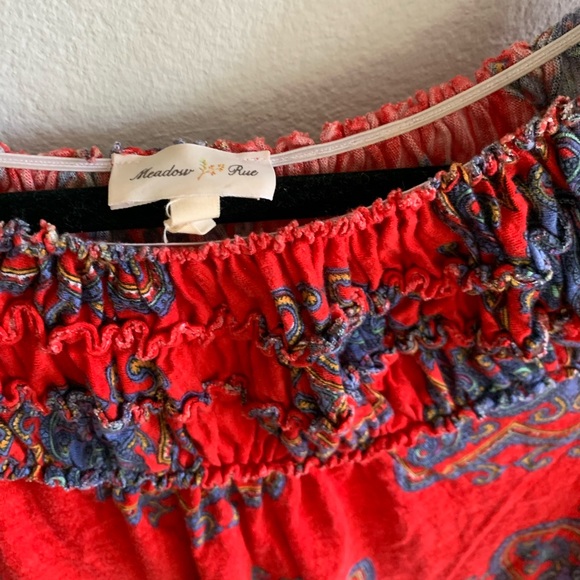 Anthropologie meadow rue on/off shoulder cut and sew - Picture 2 of 3